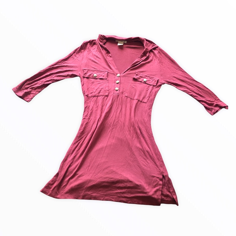 Arden B dark pink small long shirt